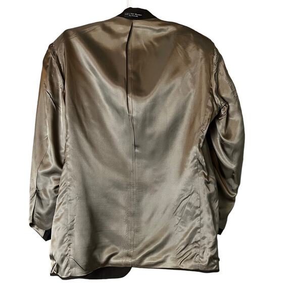 Gianfranco Ruffini Italian Brown Black Mens Blazer Est. 40R Checked Suit Jacket - Picture 5 of 9